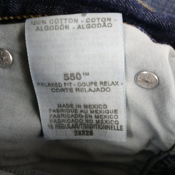 Levi 550 Relaced Fit Washed Out Jeans 28/28 - Picture 10 of 10